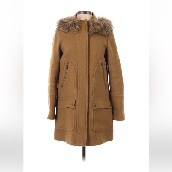 JCREW Tan Chateau parka in Italian stadium-cloth - Picture 3 of 13